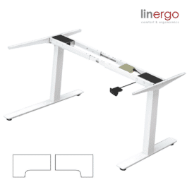 Elektriski augstumā regulējamā galda rāmis OSLO Plus, balts