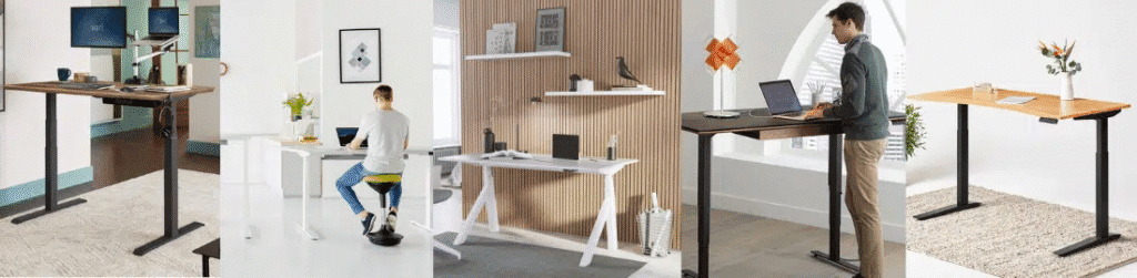 Height-adjustable table for ergonomic and adaptable working environment.
