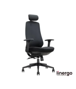 Ergonomisks biroja krēsls Intrata ERGO, melns/melns.