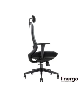 Ergonomisks biroja krēsls Intrata ERGO, melns/melns.