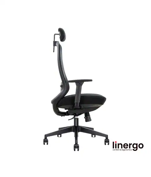 Ergonomisks biroja krēsls Intrata ERGO, melns/melns.