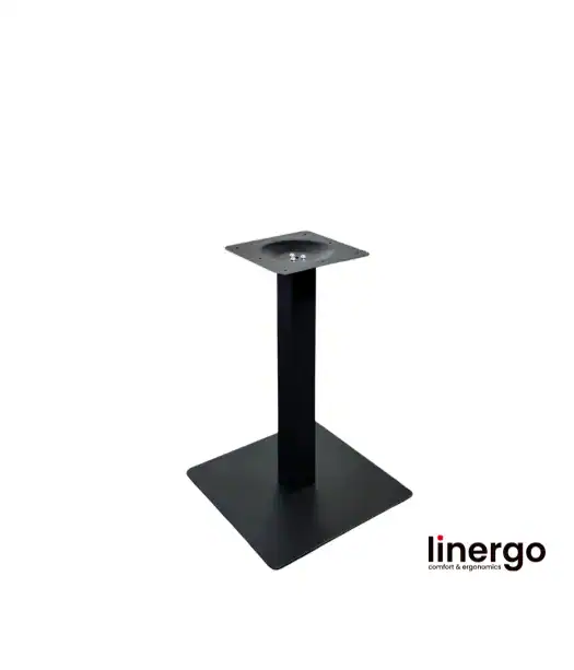 Centrālā galda kāja, krāsota/melna. H-720mm, 500x500mm