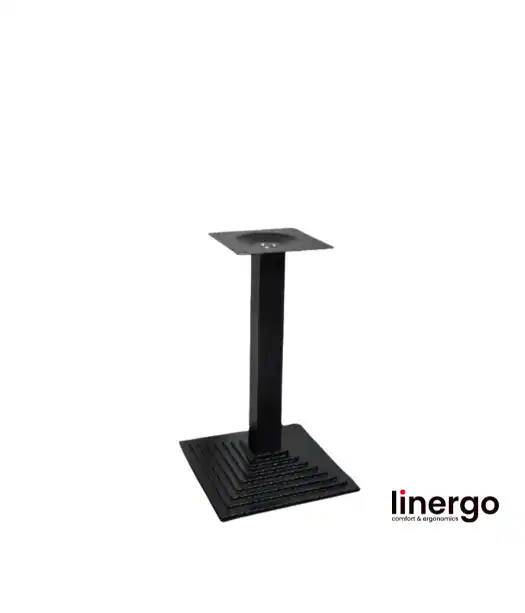 Centrālā galda kāja ar konisko pamatni, krāsota/melna. H-730mm, 450x450mm