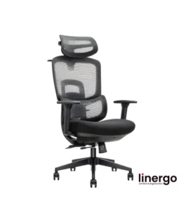 Ergonomisks biroja krēsls Human ERGO, melns/melns.