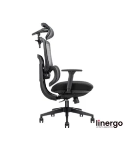 Ergonomisks biroja krēsls Human ERGO, melns/melns.