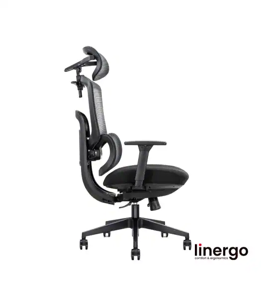 Ergonomisks biroja krēsls Human ERGO, melns/melns.