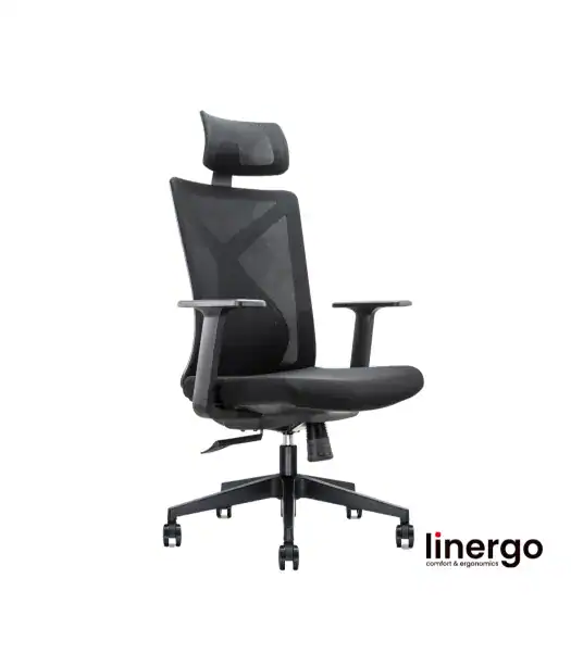Ergonomisks biroja krēsls Nero ERGO, melns/melns.