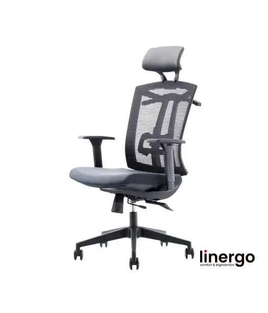 Ergonomisks biroja krēsls Patrik ERGO, pelēks/melns.